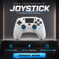 Manette de jeu sans fil PS4, double vibration, turbo, macro, RGB pour PS4, PC, Steam Gaming