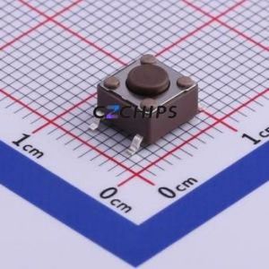 DTSM-61N-V-B Tactile Switch SMD-4P,6.2x6.2mm Switch Single Pole Single Throw Round Button Vertical Mount 6.2mm - Product Image 1