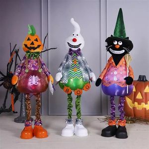 Decoración de Halloween Luminosa de 3 Piezas, Calabaza, Fantasma y Gato Negro Flexibles para Exhibición en Interiores y Exteriores - Product Image 2