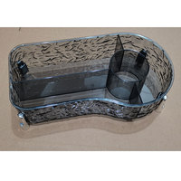 Boîte de rangement cosmétique Yiou Water Ripple, boîte de rangement transparente pour rouge à lèvres et parfum, support de rangement divisé pour bureau