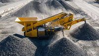 UYK1235 Crible vibrant circulaire mobile motorisé, contrôlé par PLC, avec convoyeur à haut débit pour le criblage d'agrégats, de sable et de minerai