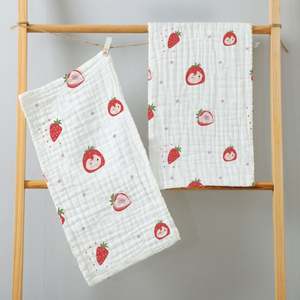 100% Cotton Baby <b>Bath</b> <b>Towel</b> Boys and Girls Square Swaddle for Newborns Woven Gauze Washcloth for Home Bathroom Use - Product Image 6