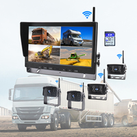 Sistema de Monitorización con Cámara de Reversa Inalámbrica HD Digital YWX de 10.1 Pulgadas con Pantalla de Vista Cuádruple para Camiones, Autobuses, Agricultura y Construcción