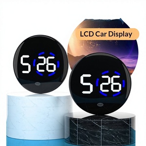 Horloge numérique électronique en plastique étanche pour <span class=keywords><strong>voiture</strong></span>, affichage de la vitesse, petite horloge de tableau de bord, vente en gros - Product Image 1