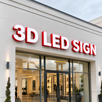Lettres en relief lumineuses personnalisées pour extérieur, logo LED 3D en acrylique pour enseigne de bâtiment ou devanture de magasin, lettres en relief LED