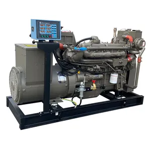 80kva Marine Diesel Generator Set Warmtewisselaar Koeling Aangedreven Door Yuchai 64kw Met Ccs Certificaat