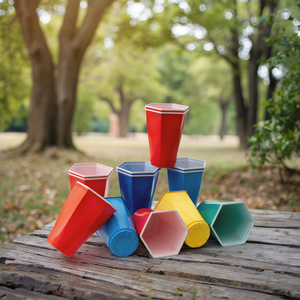 Wholesale Customized Branded Logo Double Wall 12/16 Oz Plastic Disposable PP Cups Custom Beerpong Set 500ml Red Party Cups