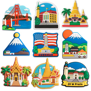 Tem dán tủ lạnh PVC thiết kế tùy chỉnh bán chạy, bán sỉ, hình tháp Eiffel, quà lưu niệm thành phố, hình dạng tùy chỉnh 3D, thân thiện với môi trường - Product Image 6