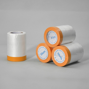 Película de enmascarar de plástico para pintura, rollo de lámina plástica para pintores, papel de enmascarar con cinta para pintura automotriz - Product Image 3
