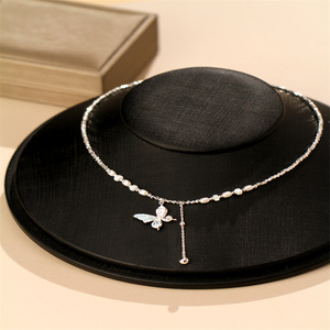 תכשיטים לנשים פופולריים תכשיטים מתנות כסף זירקון פליז זירקון פנינה מצופה זהב - Product Image 3