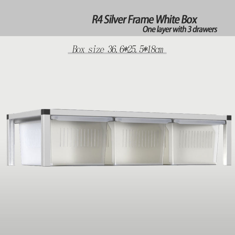 Boîte blanche argentée de cadre (36.6*25.5*18cm)