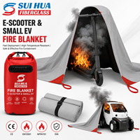 Couverture anti-feu pour trottinette électrique, pour l'extinction d'incendies de batteries au lithium, en fibre de verre enduite de silicone, sans œillets, fourniture OEM