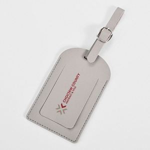 Custom Leather Luggage Tag, Personalized Genuine Leather Travel Bag Tag, Luxury Name & ID Label for <b>Suitcases</b> - Product Image 2