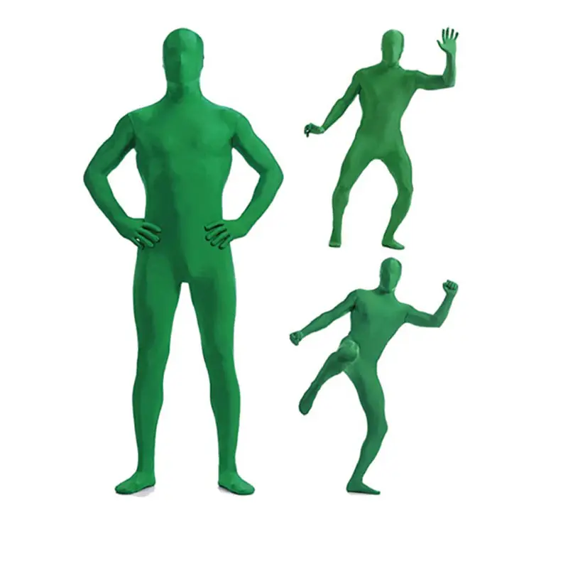 Invisibility Cloak stealth costumes green background Man Clothing Invisible body suit