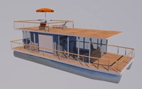 YAMANE 11.6m 38ft Nouvelle Conception Bateau-Maison Flottant en Aluminium en Promotion