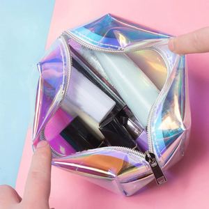 Women Holographic Colorful <b>Makeup</b> Bag Large Capacity Cosmetic <b>Storage</b> Organizer <b>for</b> Travel - Product Image 3