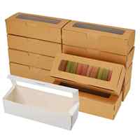 Emballage de récipient à macarons personnalisé Boîtes de bonbons à la fraise avec autocollant pour offrir en cadeau