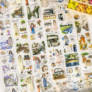 1 rouleau de ruban adhésif Life Planner Series Career Theme Character Scenery Notebook Die-cut Tape - Product Image 2