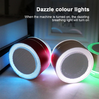 Luz Led con altavoz Mini Bt Bluetooths Altavoz portátil Metal Buffer Altavoz Bass Audio Altavoz Caja