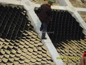 Cao tổ ong đen HDPE <span class=keywords><strong>geocell</strong></span> tăng cường đường lái xe cho đường sỏi ổn định lưới giữ lại tường kè - Product Image 5