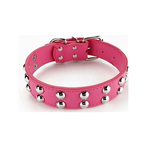 Collar para Perro de Doble Fila con Hebilla de Tubo de Hierro y Tachuelas de Hongo de Aleación de Zinc, Material PU, Venta Caliente 2025 - Product Image 1
