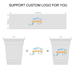 Gobelets à café jetables en plastique transparent avec logo personnalisé, 12 oz et 16 oz, gobelets transparents pour boissons froides, café glacé, pour cadeaux - Product Image 5