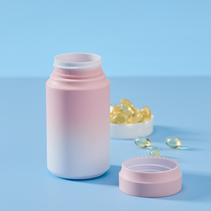 Bouteilles d'emballage <span class=keywords><strong>en</strong></span> capsule PET 80 100 120 250 ml 100% PCR, pots personnalisés à dégradé de couleur avec couvercles, bouteilles écologiques pour pilules et vitamines de <span class=keywords><strong>pharmacie</strong></span> - Product Image 5
