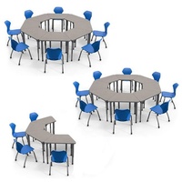 Ensemble de bureau et chaise de classe moderne américain, mobilier scolaire, bureau et chaise pour étudiants