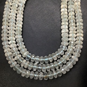 Haute qualité aigue-marine Rondelle forme à facettes pierres précieuses en vrac perles coupées classique meilleur prix par carat mode colliers de perles - Product Image 2