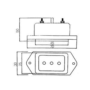 Enchufe Eléctrico T724 250V 40A, Conector de Alimentación Industrial de Cobre con Conexión a Tierra Estándar - Product Image 1