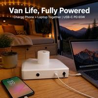 Batterie Li-Polymère OEM ODM 76800mAh 245.7Wh, Mini Power Bank Portable Starlink, Sortie 65W DC & PD USB-C, IP65 pour Utilisation en Extérieur