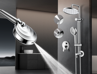 Douche à main filtrante 10 fonctions en ABS, style moderne, économie d'eau, jet puissant, pour salle de bain, approvisionnement direct usine
