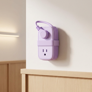 Multiprise de voyage violette 4 prises 3 USB 1C 10A Câble de 1,2 m Écologique Facile à transporter Utilisation mondiale - Product Image 3