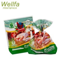 Bolsa de Plástico Personalizada de Grado Alimenticio HALAL para Aves Asadas y Congeladas, Bolsa de PE para Empacar Pollo Entero Congelado