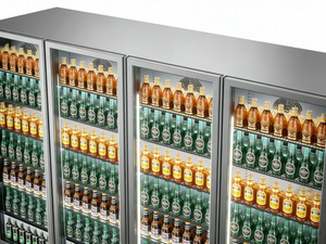 Réfrigérateur de présentation de boissons <span class=keywords><strong>multi</strong></span>-portes en acier inoxydable pour usage commercial - Product Image 4