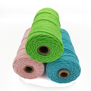 <span class=keywords><strong>Cuerda</strong></span> Trenzada de Poliéster y Algodón de 2mm, 3 Hilos y 4 Capas, Personalizada, para Macramé, <span class=keywords><strong>Cuerda</strong></span> Redonda Retorcida para Envolver Botellas y Latas - Product Image 3