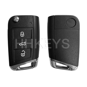 <span class=keywords><strong>Topbest</strong></span> เคสกุญแจรีโมทแบบพับ3ปุ่มสำหรับกอล์ฟ7 MK7เคสกุญแจรถโปโล MQB - Product Image 4