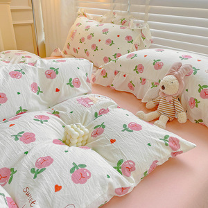 Dệt may nhà Sợi đôi 4 Mảnh bộ đồ giường thiết lập 100 polyester in tấm ga trải giường thiết lập đầy màu sắc trải giường và gối trường hợp cho phòng ngủ - Product Image 4