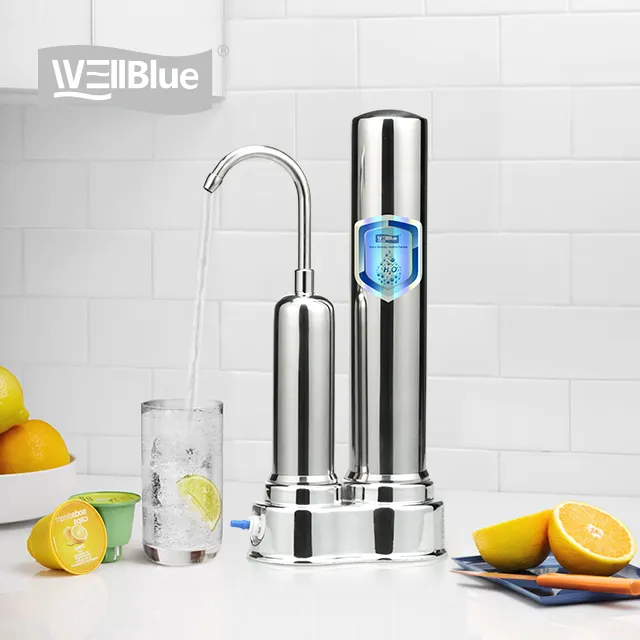 WellBlue Hot Selling Faucet Mounted Alkaline Carbon Water Purifier Ceramic Water Filter Machine