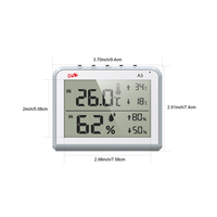 Thermomètre d'ambiance A5, hygromètre d'intérieur alimenté par piles avec mémoire Max/Min, indicateur d'alarme et grand écran pour la maison
