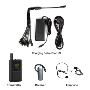 Système d'guide audio sans fil portable avec portée de 100 m et 150 canaux pour les conférences de grande envergure et les excursions scolaires - Product Image 5