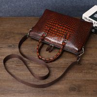 Tas Bahu Pria Bermotif Buaya Tas Bisnis Tas Selempang Modis Katun Nilon Tahan Air Kelas Atas