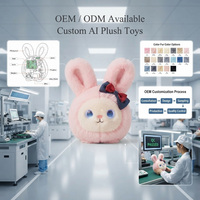 Peluche Robot IA Interactif, Jouet Parlant Intelligent pour l'Apprentissage de l'Anglais, Compagnon Émotionnel, Breloque de Sac à Dos avec Interaction Vocale, Cadeau pour Enfants