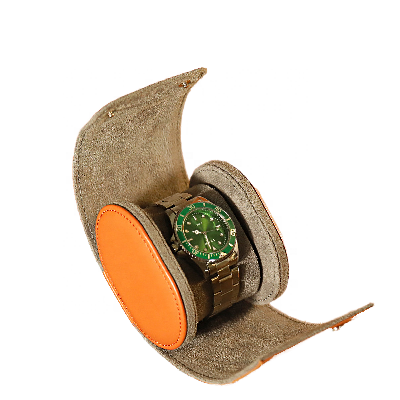 Portable Luxury Mechanical Watch Box Square Shape Leather