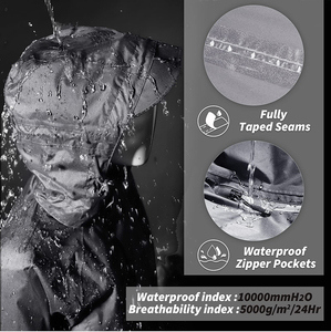 Abrigo impermeable con capucha <span class=keywords><strong>3</strong></span> en 1 para mujer, chaqueta de lluvia para invierno, esquí, senderismo, impermeable con forro polar Softshell, cortavientos - Product Image 4