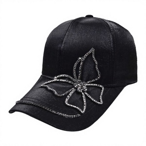 Casquette de baseball sportive incurvée à 6 panneaux en PVC avec strass papillon de luxe, imperméable, respirante, personnalisable, tendance, style coréen - Product Image 4