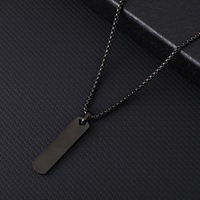 Nouveau pendentif carré en acier inoxydable 3D personnalisé gravé au laser Dina avec chaîne de perles, argent/or 18 carats, tendance