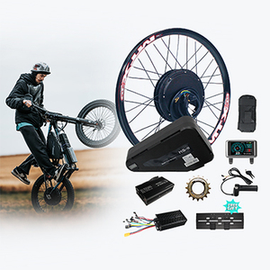 Entrega en 2-3 Días, Stock en EE. UU., Libre de Impuestos, <span class=keywords><strong>Kit</strong></span> de Motor para Bicicleta Eléctrica de 72V 3000W de Alto Rendimiento para Bicicletas de Montaña y Bicicletas de Neumáticos Anchos, +55 MPH - Product Image 1