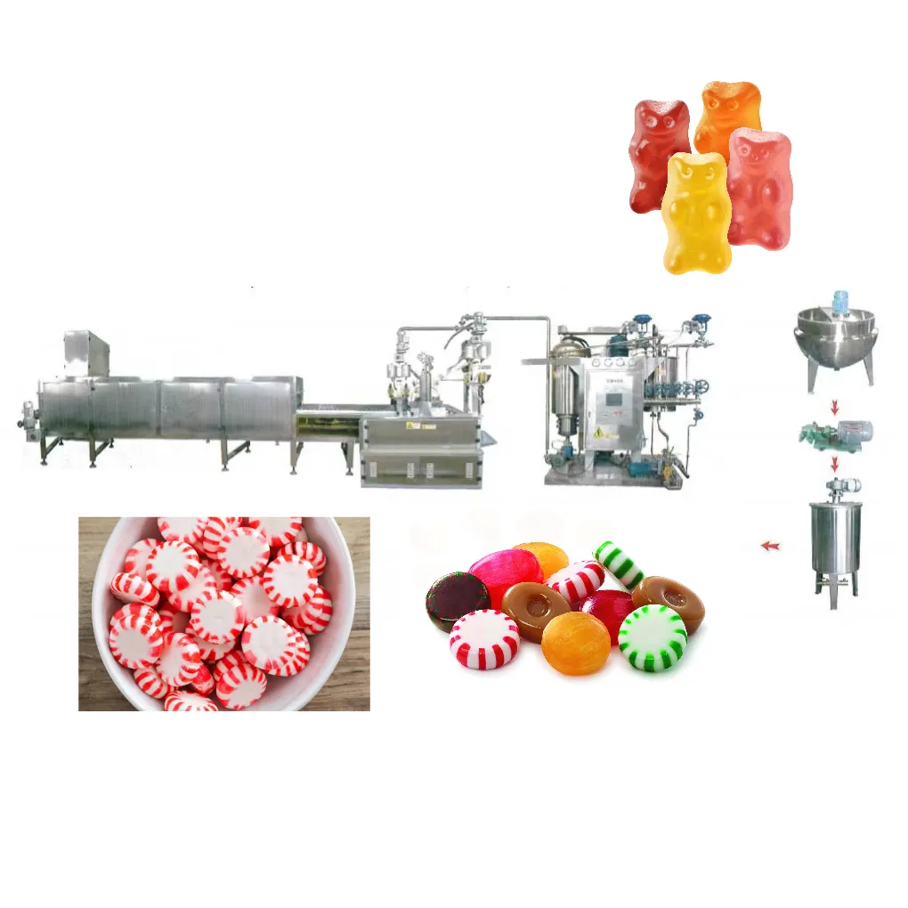 2024 Machine automatique de fabrication de bonbons durs de grande capacité Ligne de dépôt de bonbons durs Production de bonbons