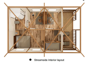 Struttura a palo in legno compensato in PVC e tela triangolo <span class=keywords><strong>tenda</strong></span> da campeggio <span class=keywords><strong>2</strong></span> stanze 5x8M quattro stagioni impermeabile per uso esterno in famiglia - Product Image 6